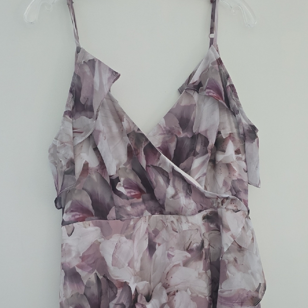Vintage Le Chateau Floral Wrap Dress - Picture 2 of 9